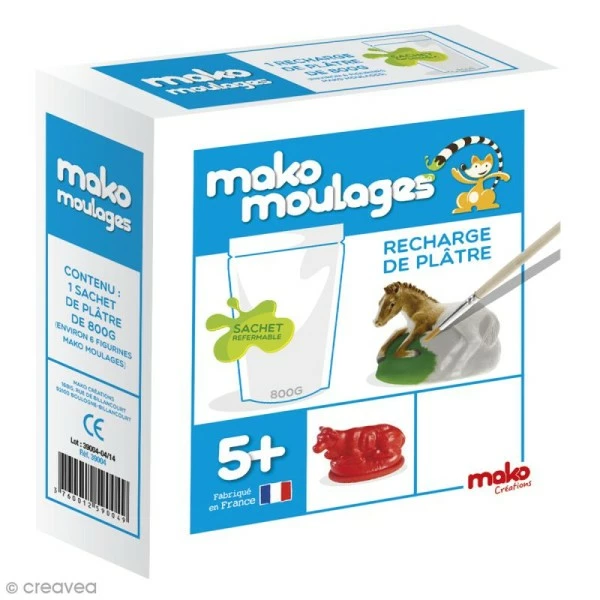 Mako Creations Moulage Enfant Recharge De Plâtre Mako Moulages - 800g 1 Mako Creations Moulage Enfant Recharge De Plâtre Mako Moulages - 800g