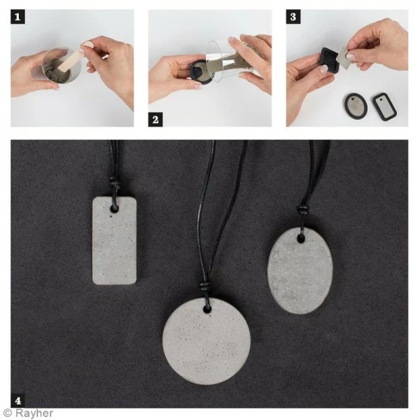 Rayher Kit Créatif Pour Béton Kit Bijoux En Béton Créatif - Pour 3 Colliers 4 Rayher Kit Créatif Pour Béton Kit Bijoux En Béton Créatif - Pour 3 Colliers – Image 4