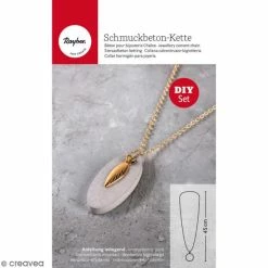 Page de garde 4 Rayher Kit Créatif Pour Béton Kit Béton Pour Bijou Chaîne - Feuille - 45 Cm