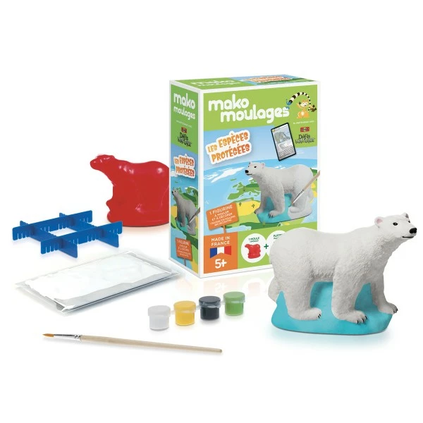 Mako Creations Moulage Enfant Mini Kit Créatif Moulage - Ours Polaire 2 Mako Creations Moulage Enfant Mini Kit Créatif Moulage - Ours Polaire – Image 2
