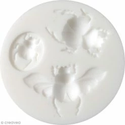 Graine Créative Moule Fimo Mini Moule En Silicone - Scarabées - 7 Cm De Diamètre - 3 Formes