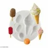 Moule Fimo Mini Moule Silicone Souple DTM - Glaces - 5 Formes