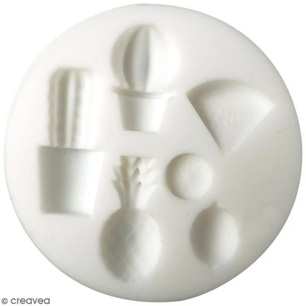 Graine Créative Moule Fimo Mini Moule En Silicone - Exotique - 7 Cm De Diamètre - 6 Formes 1 Graine Créative Moule Fimo Mini Moule En Silicone - Exotique - 7 Cm De Diamètre - 6 Formes