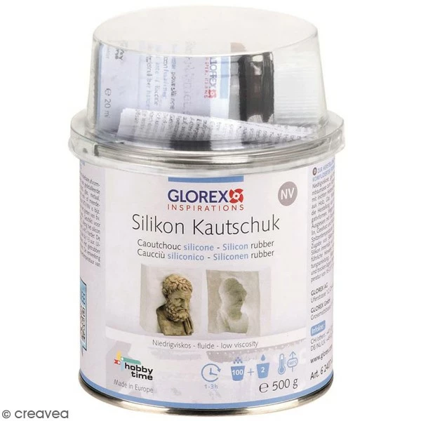 Glorex Kit Moulage Kit Fabrication Moule Caoutchouc Thermorésistant - 500 G 1 Glorex Kit Moulage Kit Fabrication Moule Caoutchouc Thermorésistant - 500 G