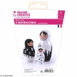 Graine Créative Moule Latex Pour Moulages - Poupées Matriochka - 3,5 à 7 Cm - 3 Pcs