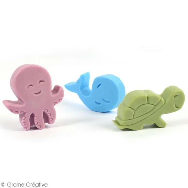 Graine Créative Moule Savon Moule à Savons Fantaisie - Animaux De La Mer - 3 Pcs 2 Graine Créative Moule Savon Moule à Savons Fantaisie - Animaux De La Mer - 3 Pcs – Image 2