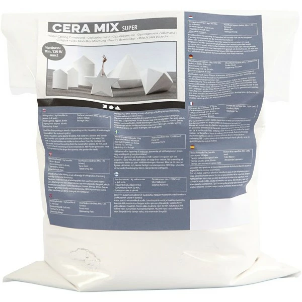 Creativ Company Plâtre De Moulage Poudre De Moulage Cera-Mix Super, 5 Kg, Blanc 1 Creativ Company Plâtre De Moulage Poudre De Moulage Cera-Mix Super, 5 Kg, Blanc