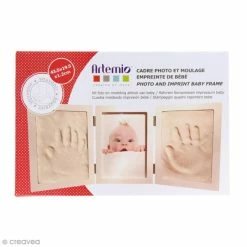 Artemio Cadre Empreinte Bébé Et Photo - 43,5 X 19,5 Cm