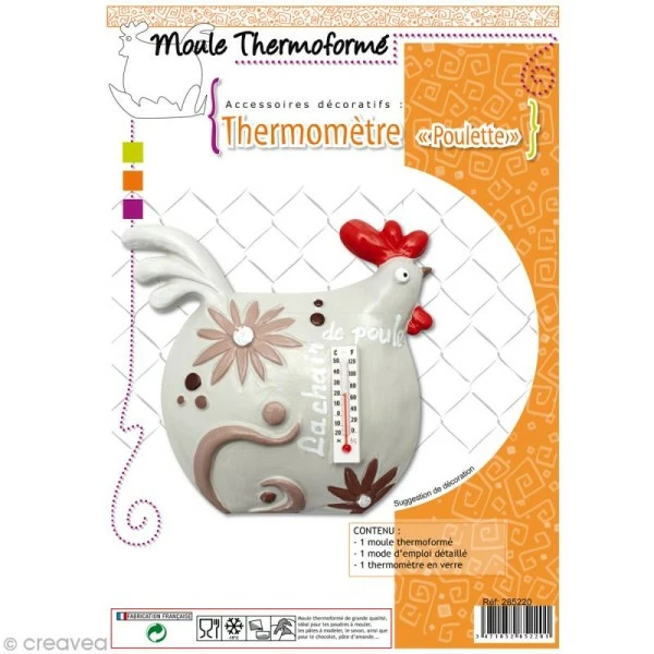 DTM Moule Plastique Poule Et Thermomètre à Décorer 1 DTM Moule Plastique Poule Et Thermomètre à Décorer