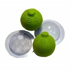 Czech Beads Exclusive 1 Pc 2 Pièces Flocon De Neige Ornement D'Arbre De Noël 60mm Sphère Ronde Bombée Moule De Fabrication