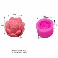 Czech Beads Exclusive 1 Pc Fleur De Lotus 3D Silicone Savon Moule Argile Gypse Moule Uv Résine Cire Bougie Chocolat Gâteau