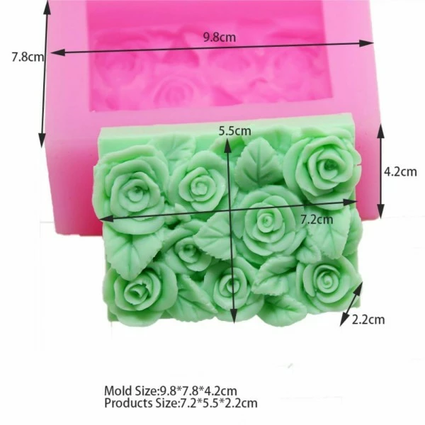 Czech Beads Exclusive 1pc Rose Fleurs 3D Silicone Savon Moule Argile Gypse Moule Uv Résine Cire Bougie Chocolat Gâteau Fon 1 Czech Beads Exclusive 1pc Rose Fleurs 3D Silicone Savon Moule Argile Gypse Moule Uv Résine Cire Bougie Chocolat Gâteau Fon