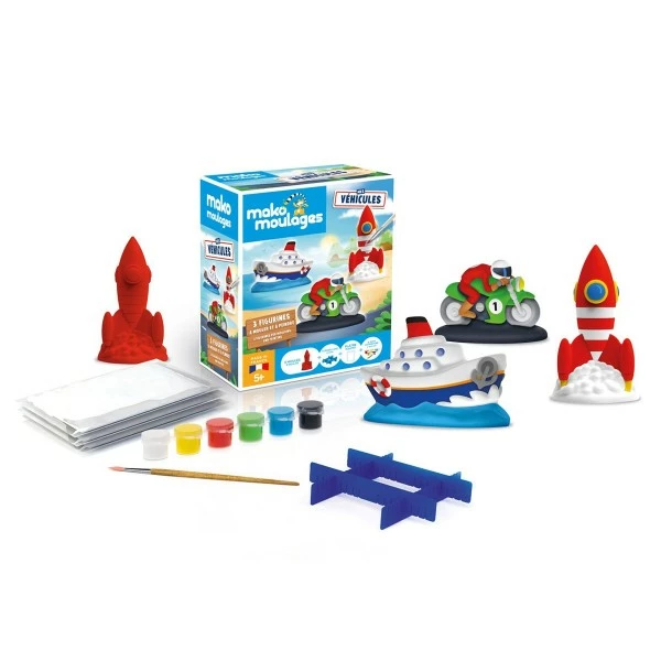 Mako Creations Moulage Enfant Coffret Moulage En Plâtre - Véhicules - 3 Pcs 2 Mako Creations Moulage Enfant Coffret Moulage En Plâtre - Véhicules - 3 Pcs – Image 2
