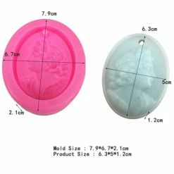 Czech Beads Exclusive 1 Pc Dame Femme Camée Pendentif 3D Silicone Savon Moule Argile Gypse Moule Uv Résine Cire Bougie Cho