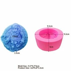 Czech Beads Exclusive 1pc Père Noël Noël 3D Silicone Savon Moule Argile Gypse Moule Uv Résine Cire Bougie Chocolat Gâteau
