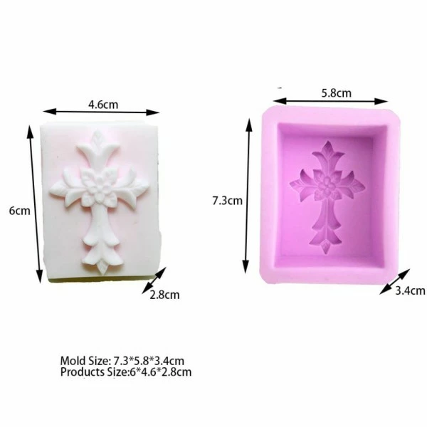 Czech Beads Exclusive 1 Pc Fleur Croix 3D Silicone Savon Moule Argile Gypse Moule Uv Résine Cire Bougie Chocolat Gâteau Fo 1 Czech Beads Exclusive 1 Pc Fleur Croix 3D Silicone Savon Moule Argile Gypse Moule Uv Résine Cire Bougie Chocolat Gâteau Fo
