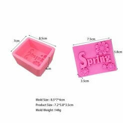 Czech Beads Exclusive 1pc Printemps 3D Silicone Savon Moule, Argile Gypse Moule, Cire Bougie, Uv Résine Chocolat Gâteau Fo