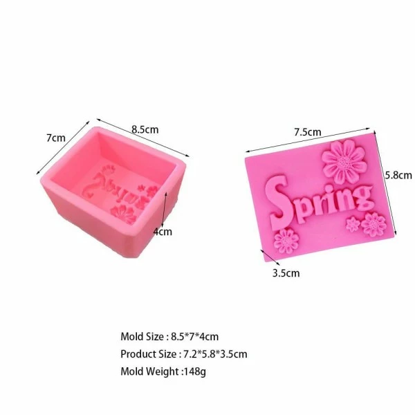Czech Beads Exclusive 1pc Printemps 3D Silicone Savon Moule, Argile Gypse Moule, Cire Bougie, Uv Résine Chocolat Gâteau Fo 1 Czech Beads Exclusive 1pc Printemps 3D Silicone Savon Moule, Argile Gypse Moule, Cire Bougie, Uv Résine Chocolat Gâteau Fo