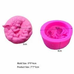 Czech Beads Exclusive 1pc Bébé Ange W Ours En Peluche 3D Silicone Savon Moule Argile Gypse Moule Uv Résine Cire Bougie Cho