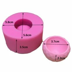 Czech Beads Exclusive 1pc Bol à Facettes Maison De Poupée 3D Silicone Savon Moule Argile Gypse Moule Uv Résine Cire Bougie