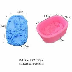 Czech Beads Exclusive 1pc Fée Fille Lutin Papillon 3D Silicone Savon Moule Argile Gypse Moule Uv Résine Cire Bougie Chocol