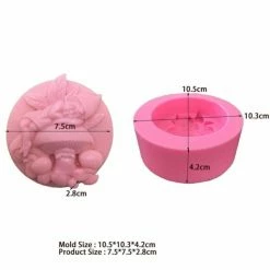 Czech Beads Exclusive 1pc Champignon Elfe Lutin 3D Silicone Savon Moule Argile Gypse Moule Uv Résine Cire Bougie Chocolat