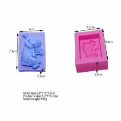 Czech Beads Exclusive 1pc Ange W Trompette 3d Silicone Noël Savon Moule Argile Gypse Moule Uv Résine Cire Bougie Chocolat