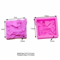 Czech Beads Exclusive 1pc Fée Fille Papillon Lutin 3D Silicone Savon Moule Argile Gypse Moule Uv Résine Cire Bougie Chocol