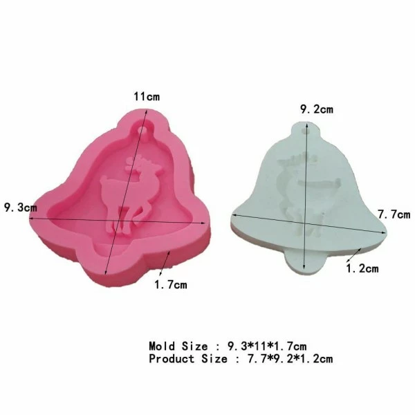 Czech Beads Exclusive 1pc Noël Cloche W Cerf 3D Silicone Savon Moule Argile Gypse Moule Uv Résine Cire Bougie Chocolat Gât 1 Czech Beads Exclusive 1pc Noël Cloche W Cerf 3D Silicone Savon Moule Argile Gypse Moule Uv Résine Cire Bougie Chocolat Gât