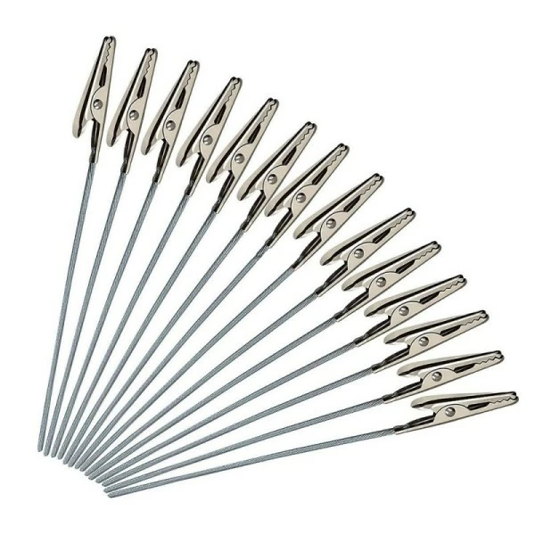 Lealoo® Kit Moulage Lot De 25 Pinces Crocodiles, Avec Tige En Acier Inoxydable, Longueur Totale 8,5 Cm 1 Lealoo® Kit Moulage Lot De 25 Pinces Crocodiles, Avec Tige En Acier Inoxydable, Longueur Totale 8,5 Cm