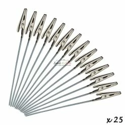 Alternative view of Lealoo® Kit Moulage Lot De 25 Pinces Crocodiles, Avec Tige En Acier Inoxydable, Longueur Totale 8,5 Cm
