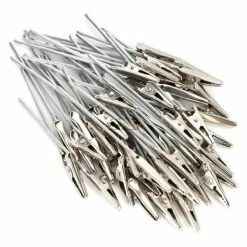 Lealoo® Kit Moulage Lot De 50 Pinces Crocodiles, Avec Tige En Acier Inoxydable, Longueur Totale 8,5 Cm