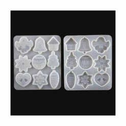Perlesmania S11655791 PAX 1 Moule En Silicone Noel 13 Par 12 Cm Pour Creation Fimo Cernit Resine