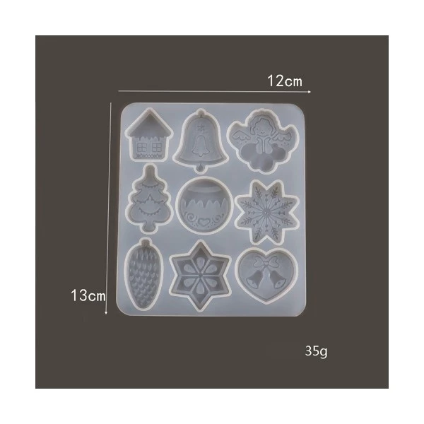 Perlesmania S11655791 PAX 1 Moule En Silicone Noel 13 Par 12 Cm Pour Creation Fimo Cernit Resine 2 Perlesmania S11655791 PAX 1 Moule En Silicone Noel 13 Par 12 Cm Pour Creation Fimo Cernit Resine – Image 2