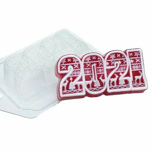 Czech Beads Exclusive Moule 1pc Noël, Nouvel An, Design Scandinave Tricoté 2021 Numéro Savon En Plastique, Chocolat, Gypse, Moul 1 Czech Beads Exclusive Moule 1pc Noël, Nouvel An, Design Scandinave Tricoté 2021 Numéro Savon En Plastique, Chocolat, Gypse, Moul