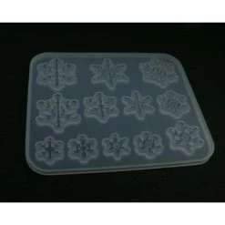 Perlesmania H3304B PAX 1 Moule En Silicone Flocons De Neige Pour Creation Fimo Cernit Resine