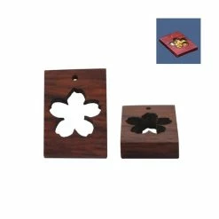 Perlesmania S110090751 PAX 1 Moule En Bois Pendentif Fleur De Sakura Utilisation FIMO RESINE