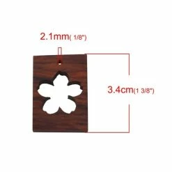Alternative view of Perlesmania S110090751 PAX 1 Moule En Bois Pendentif Fleur De Sakura Utilisation FIMO RESINE