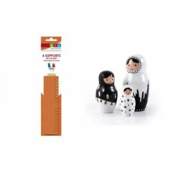 Graine Créative Petits Moules à Plâtre Poupées Russes En Latex + Supports De Calage