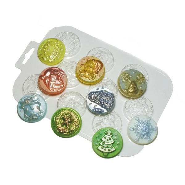 Czech Beads Exclusive Moule 1pc De Noël Mix Monnaie Rond En Plastique De Chocolat De Fabrication De Savon De Cire De Gypse Froma 1 Czech Beads Exclusive Moule 1pc De Noël Mix Monnaie Rond En Plastique De Chocolat De Fabrication De Savon De Cire De Gypse Froma