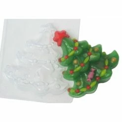 Czech Beads Exclusive Moule 1pc Décoré L'Arbre De Noël De Noël De Noël De Noël Ornement En Plastique De Savon La Fabrication Du