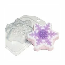 Czech Beads Exclusive Moule 1pc De Flocon De Neige De Noël De Noël Ornement En Plastique De Savon La Fabrication Du Chocolat De