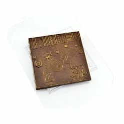 Czech Beads Exclusive Moule 1pc Joyeux Noël Bonne Et Heureuse Année 2020 Carré En Plastique De Chocolat De Fabrication De Savon