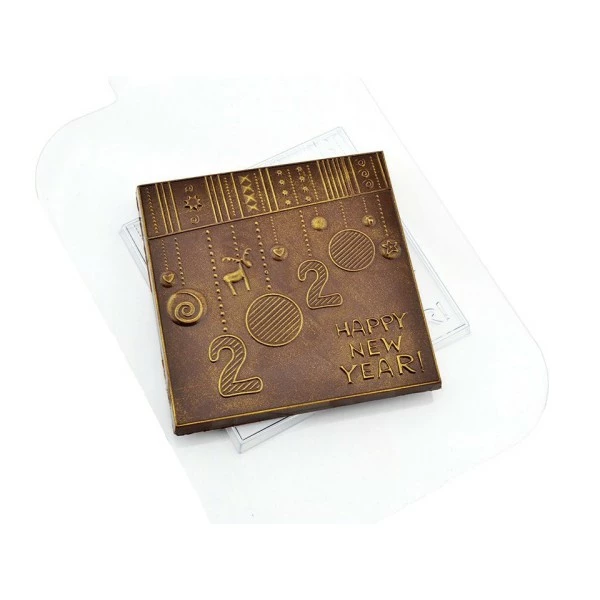 Czech Beads Exclusive Moule 1pc Joyeux Noël Bonne Et Heureuse Année 2020 Carré En Plastique De Chocolat De Fabrication De Savon 1 Czech Beads Exclusive Moule 1pc Joyeux Noël Bonne Et Heureuse Année 2020 Carré En Plastique De Chocolat De Fabrication De Savon
