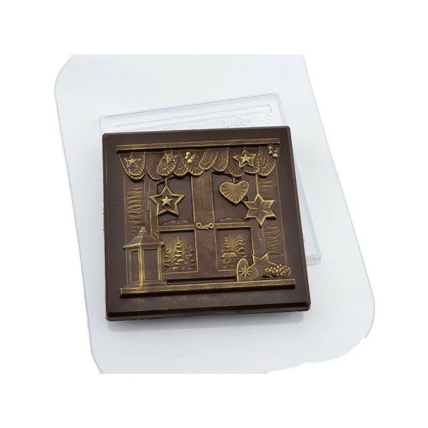 Czech Beads Exclusive Moule 1pc De Noël De Fenêtre Carré En Plastique De Chocolat De Fabrication De Savon De Cire De Gypse Froma 1 Czech Beads Exclusive Moule 1pc De Noël De Fenêtre Carré En Plastique De Chocolat De Fabrication De Savon De Cire De Gypse Froma