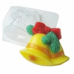 Czech Beads Exclusive Moule 1pc Cloches De Noël De Noël De Noël Ornement En Plastique De Savon La Fabrication Du Chocolat De Gyp
