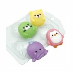 Czech Beads Exclusive Moule 1pc Dessins Kawaii Bébé Animaux De La Mini En Plastique De Savon La Fabrication Du Chocolat De Gypse