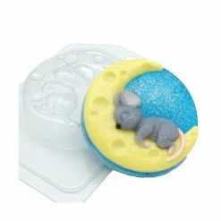 Czech Beads Exclusive Moule 1pc Fromage De La Souris La Souris Croissant-Demi-Lune Noël, Noël, Ornement En Plastique De Savon La