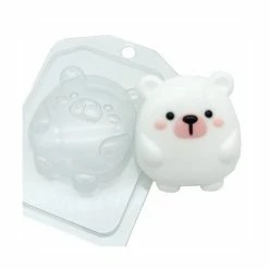 Czech Beads Exclusive 1pc Dessins Kawaii Bébé Animaux Ours En Plastique De Savon La Fabrication Du Chocolat De Gypse Moule