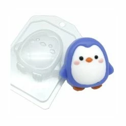 Czech Beads Exclusive Moule 1pc Dessins Kawaii Bébé Animaux Pingouin Dessins Animés Animaux En Plastique De Savon La Fabrication